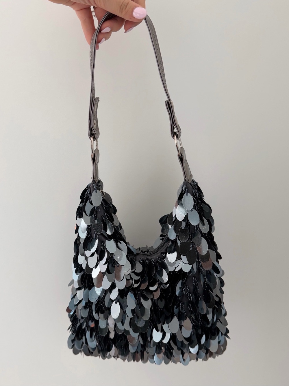 Y2K Sequin Disco Slouchy Purse